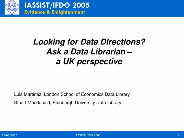 looking for data directions ask a data librarian a uk perspective