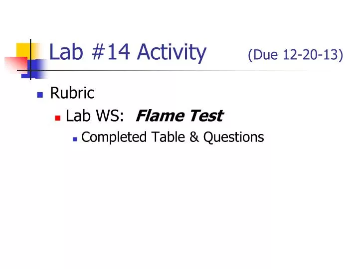 lab 14 activity due 12 20 13