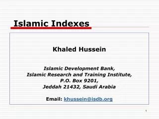 Islamic Indexes
