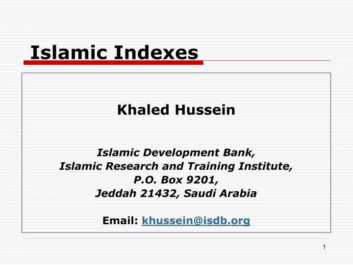 islamic indexes
