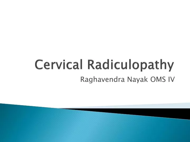 cervical radiculopathy