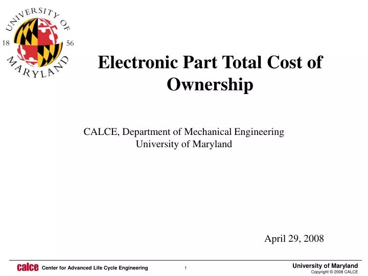 electronic part total cost of ownership