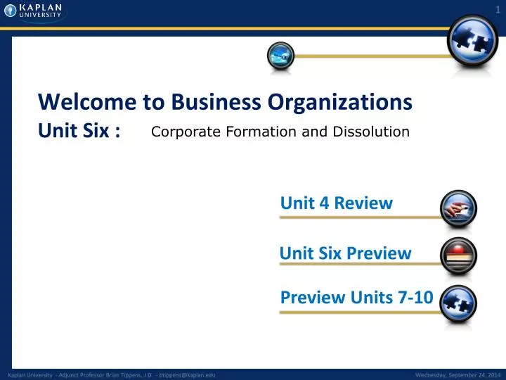 welcome to business organizations unit six