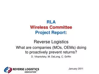 RLA Wireless Committee Project Report: