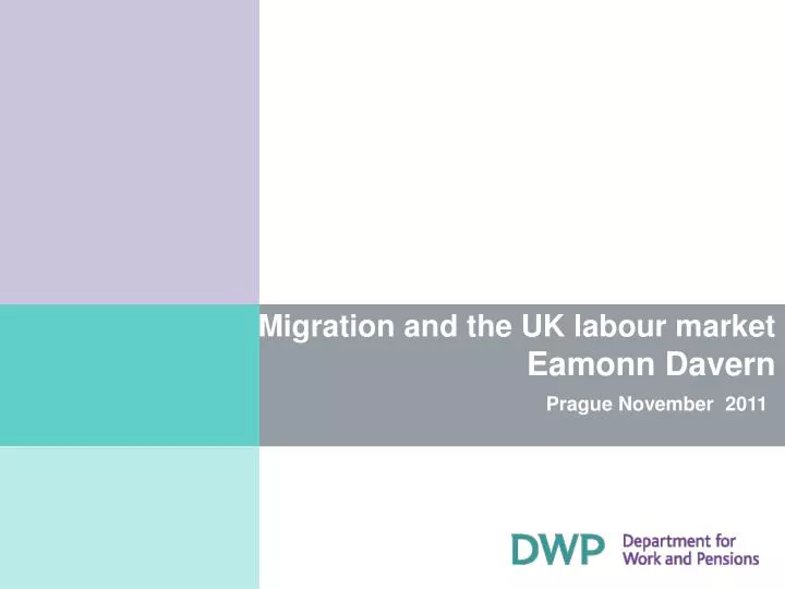 migration and the uk labour market eamonn davern