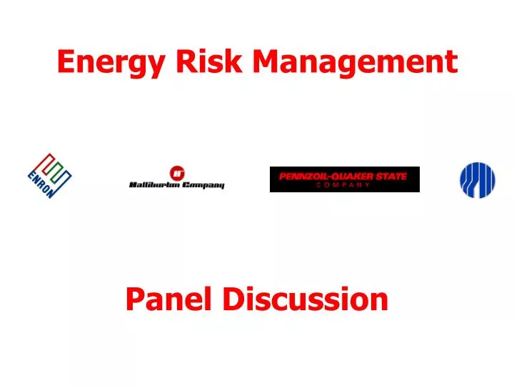 energy risk management panel discussion