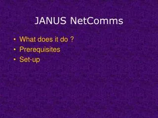 JANUS NetComms