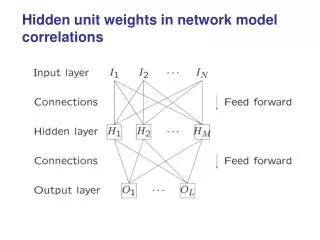 Hidden unit weights in network model correlations