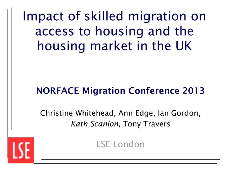 impact of skilled migration on access to housing and the housing market in the uk