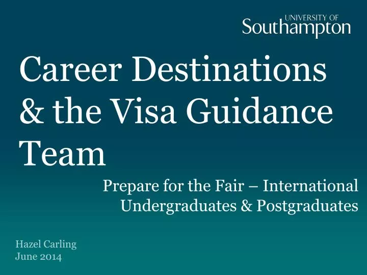 career destinations the visa guidance team