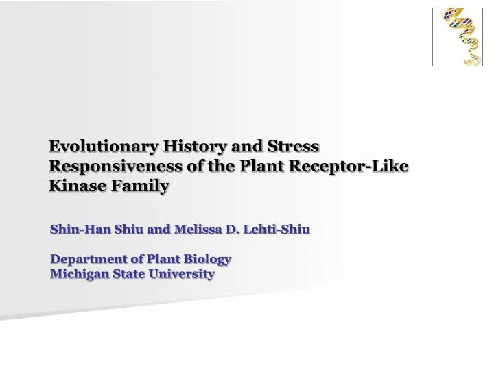 evolutionary history and stress responsiveness of the plant receptor like kinase family