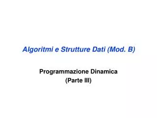 algoritmi e struttur e dati mod b