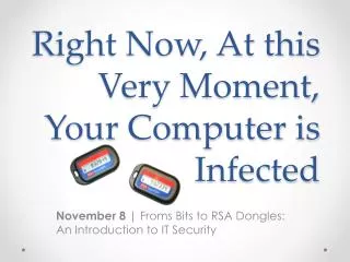 Right Now, At this Very M oment, Your Computer is Infected