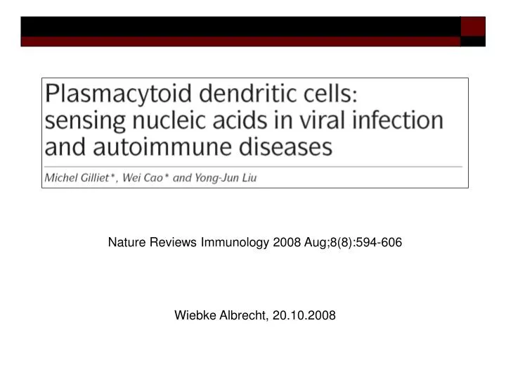 nature reviews immunology 2008 aug 8 8 594 606 wiebke albrecht 20 10 2008