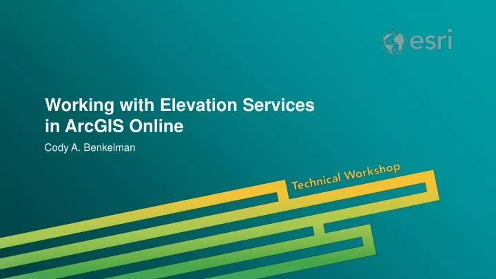 working with elevation services in arcgis online