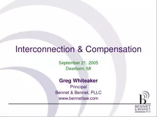 Interconnection &amp; Compensation
