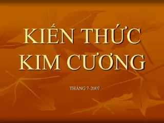 ki n th c kim c ng