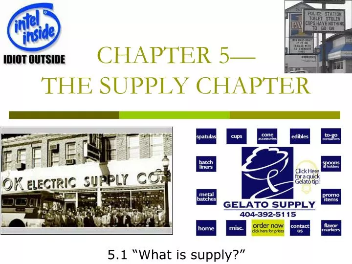 chapter 5 the supply chapter