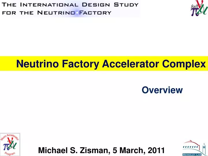 neutrino factory accelerator complex