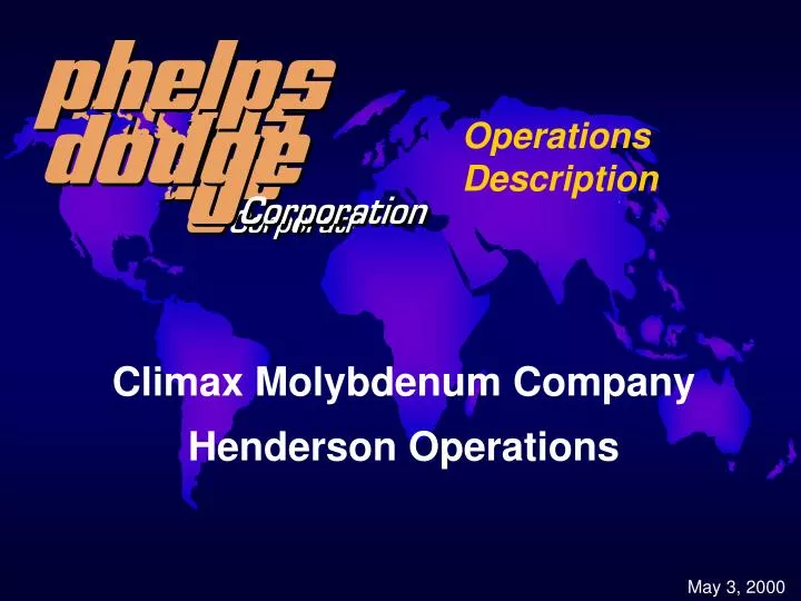 operations description