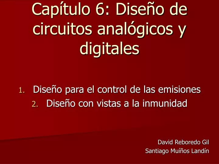 cap tulo 6 dise o de circuitos anal gicos y digitales