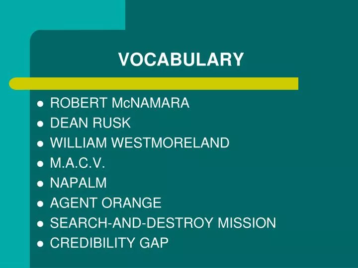 vocabulary