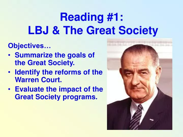 reading 1 lbj the great society