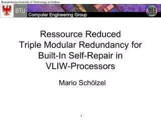 Ressource Reduced Triple Modular Redundancy for Built-In Self-Repair in VLIW-Processors