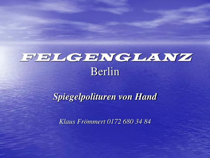 felgenglanz berlin