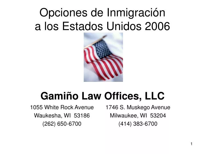 opciones de inmigraci n a los estados unidos 2006