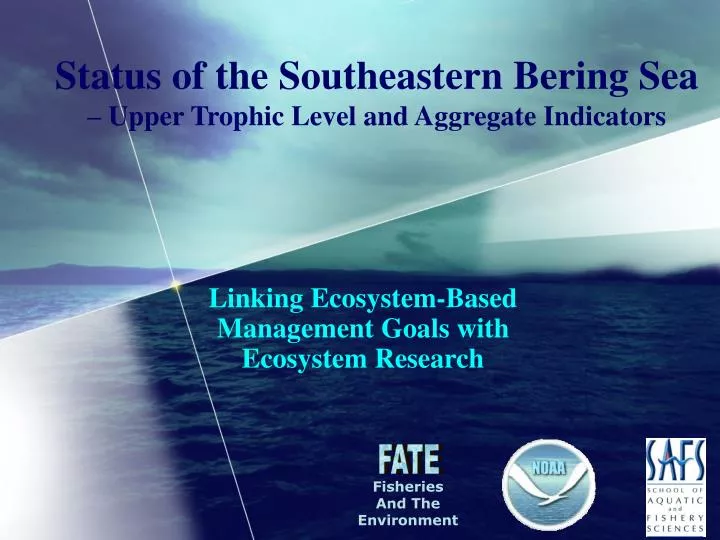status of the southeastern bering sea upper trophic level and aggregate indicators