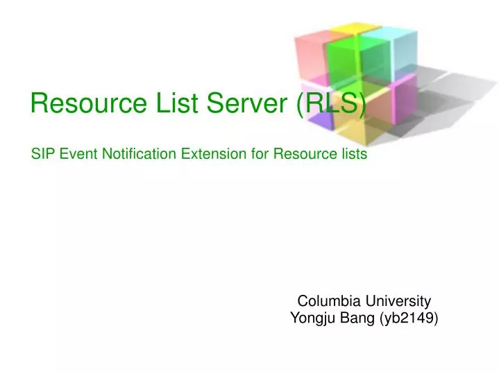 resource list server rls