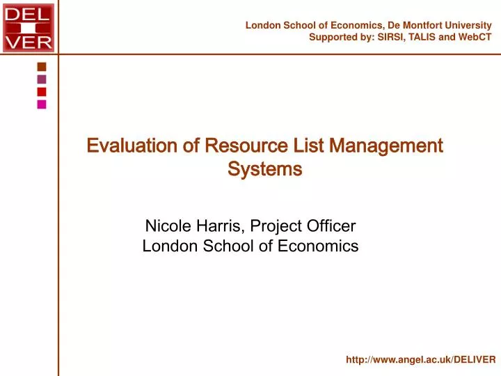 evaluation of resource list management systems