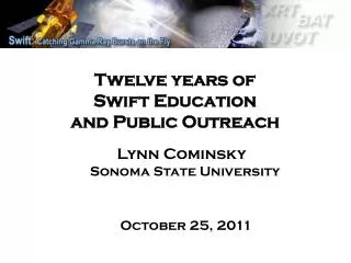 Twelve years of Swift Education and Public Outreach