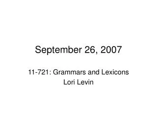 September 26, 2007