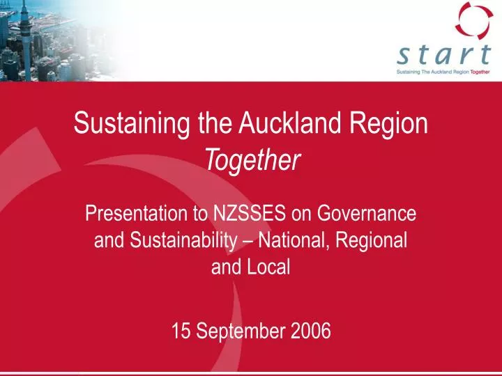 sustaining the auckland region together