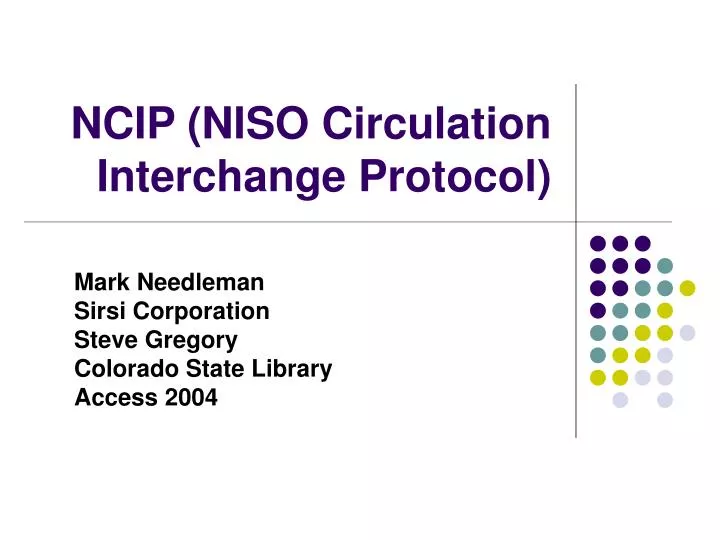 ncip niso circulation interchange protocol