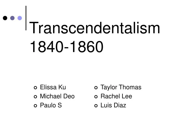 transcendentalism 1840 1860