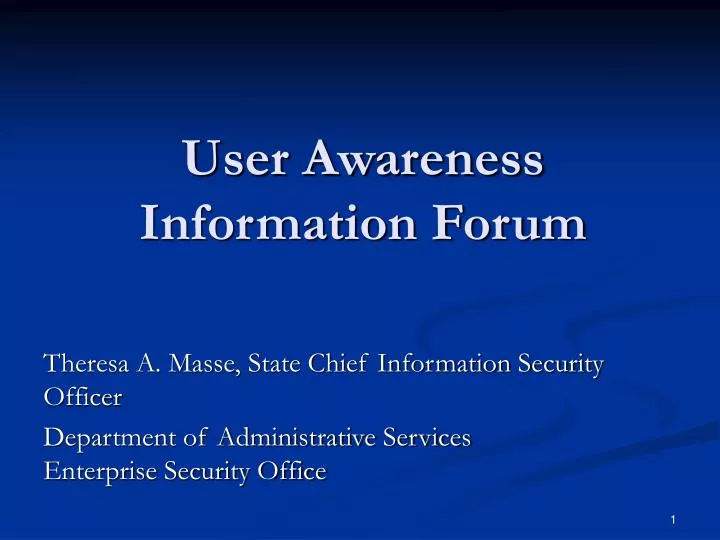 user awareness information forum