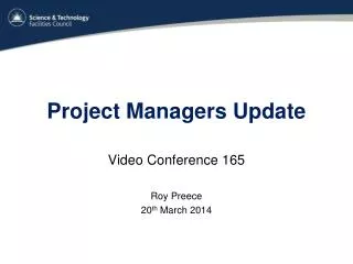 Project Managers Update