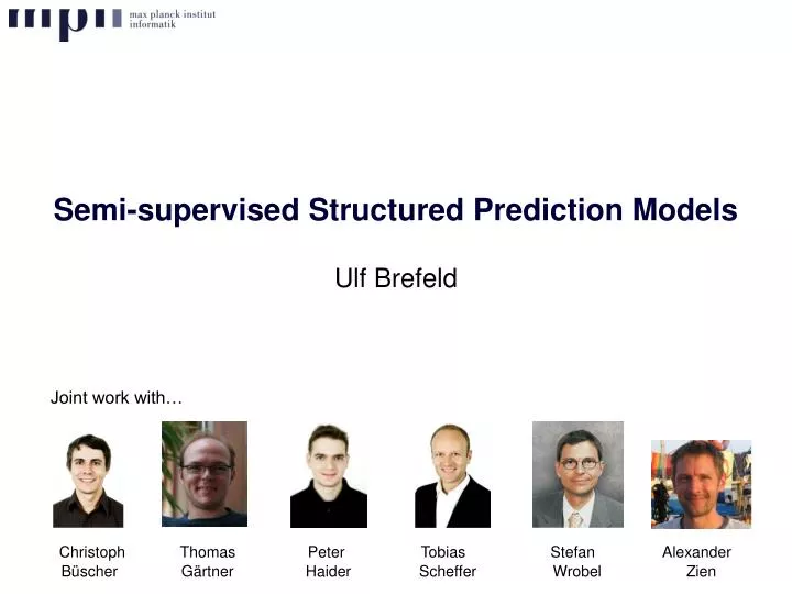 semi supervised structured prediction models