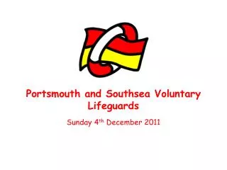 Portsmouth and Southsea Voluntary Lifeguards
