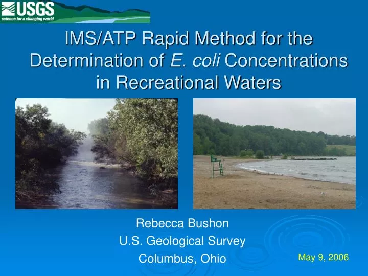ims atp rapid method for the determination of e coli concentrations in recreational waters