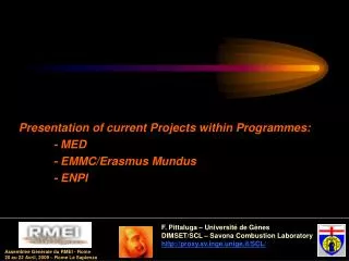 presentation of current projects within programmes med emmc erasmus mundus enpi