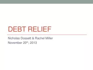 Debt Relief