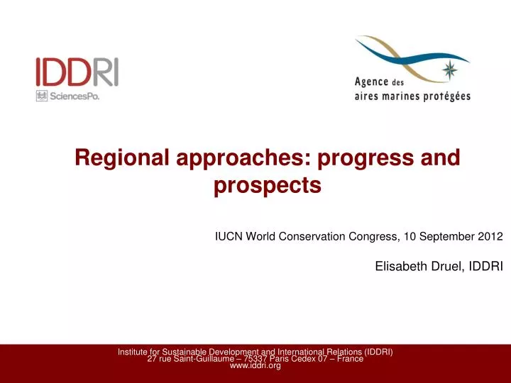 regional approaches progress and prospects
