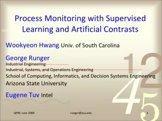 Process Monitoring with Supervised Learning and Artificial Contrasts