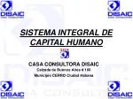 SISTEMA INTEGRAL DE CAPITAL HUMANO - slide 1