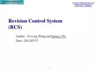 Revision Control System (RCS)