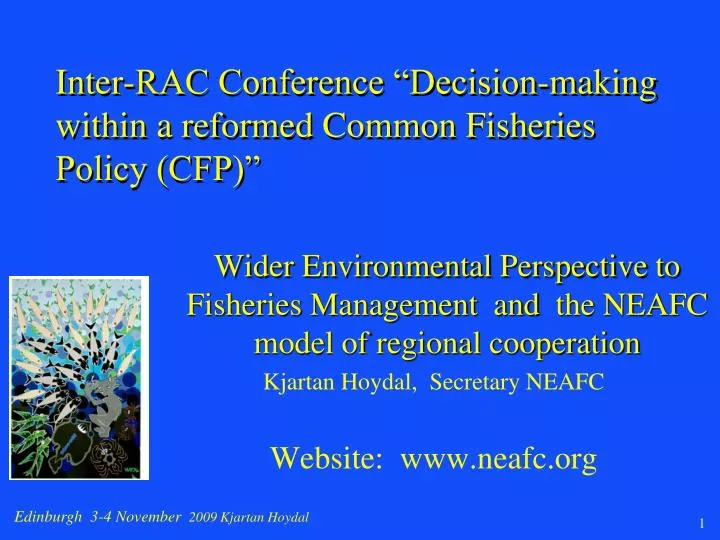 inter rac conference decision making within a reformed common fisheries policy cfp